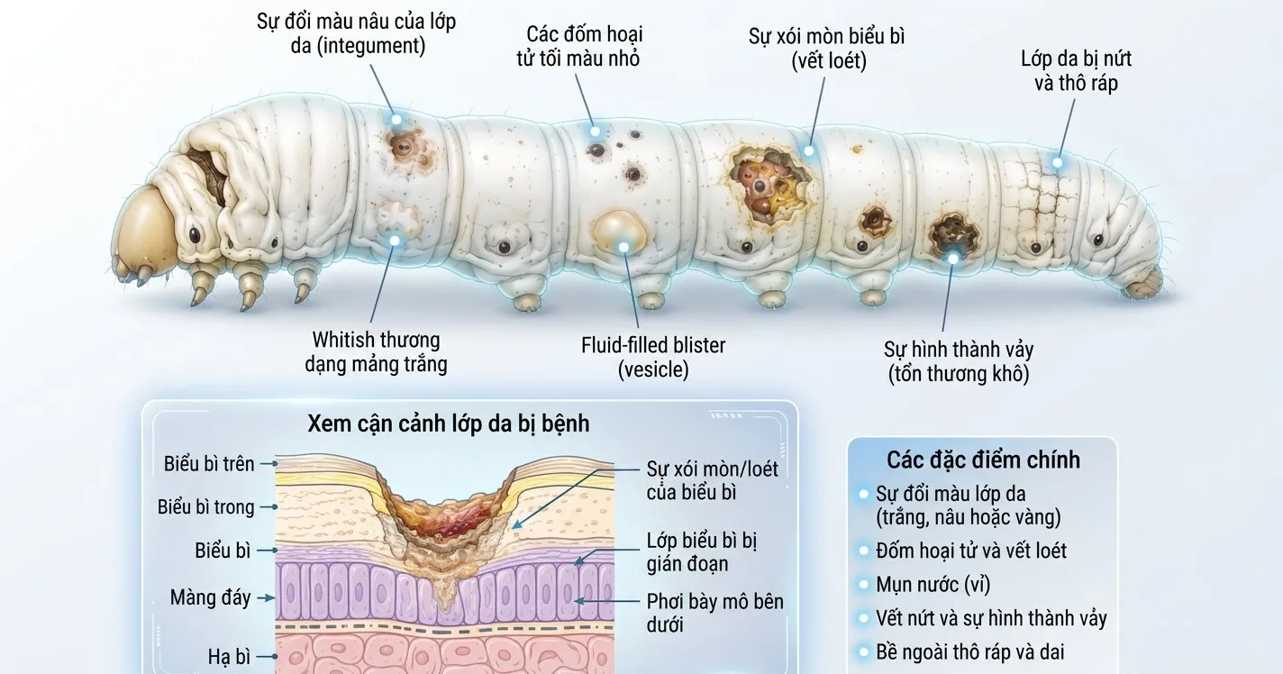 Ảnh minh họa: 1. Cây dâu còi cọc, lá vàng dù bón phân