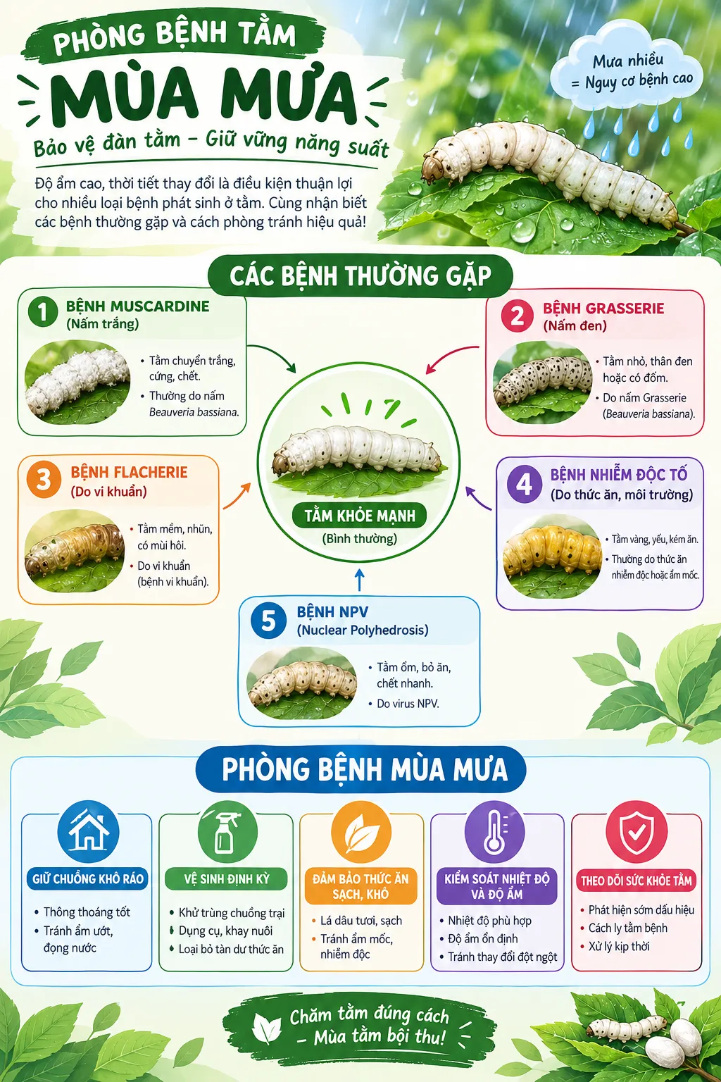 Kỹ thuật dùng đèn nuôi tằm đúng cách giúp tằm khỏe, kén đẹp