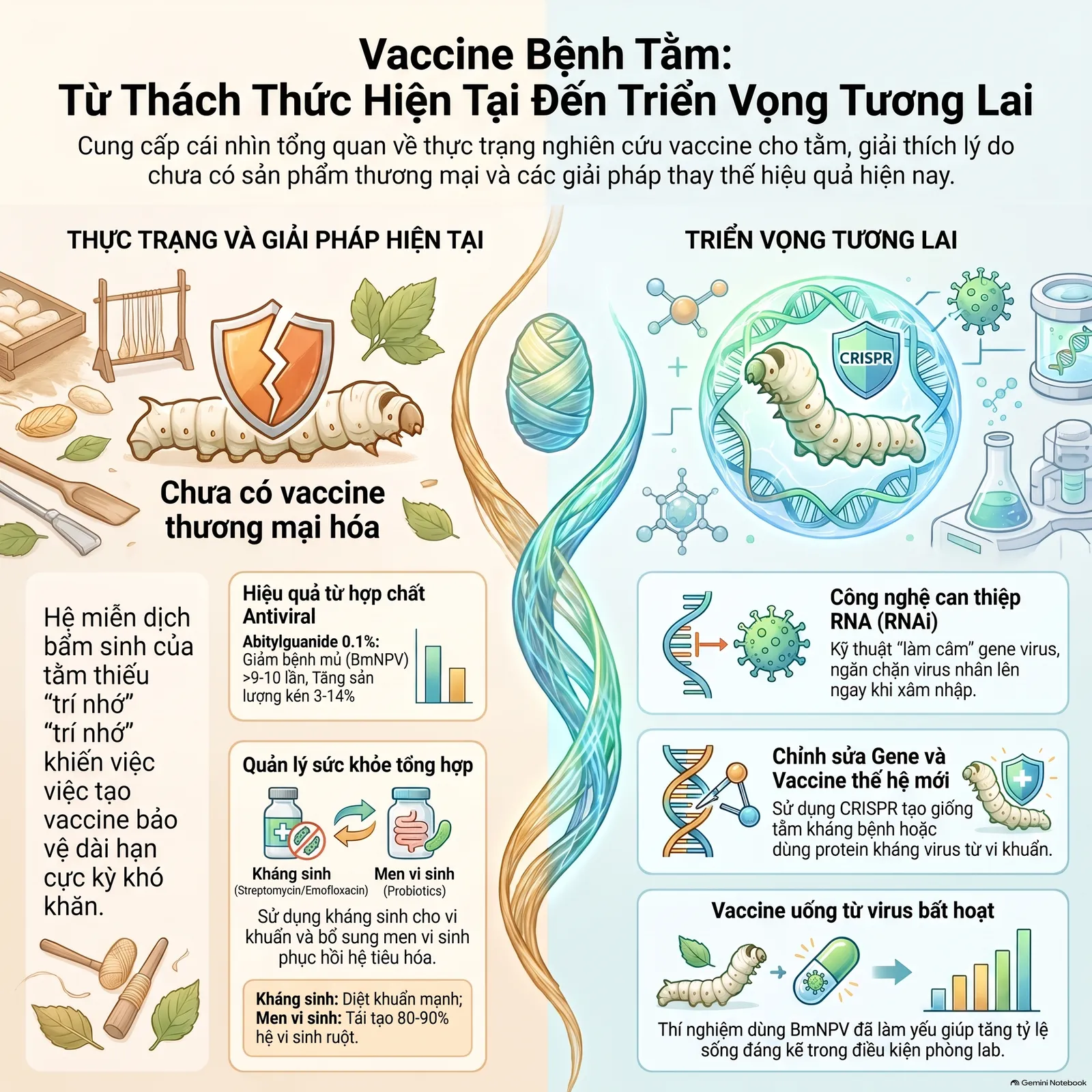 Vaccine bệnh tằm: Triển vọng và thách thức cho người nuôi